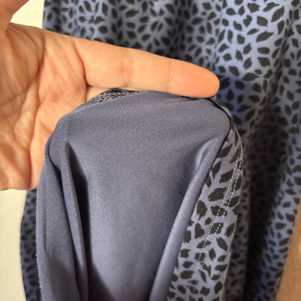 Eddie Bauer Blue & Black Spotted Leopard Print Athletic Dress Small - Picture 4 of 9